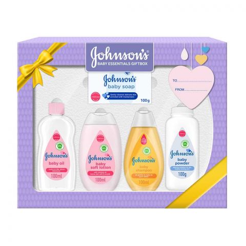 Johnson's Baby Essentials Baby Gift Set, 5 Pieces