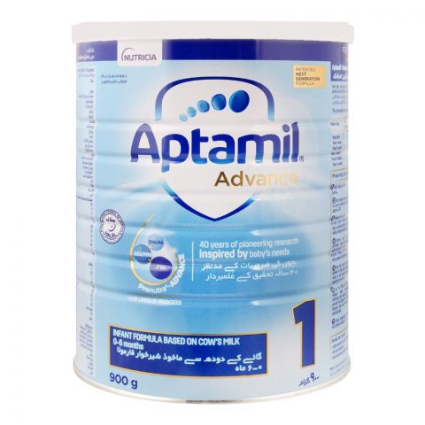 Aptamil Advance No. 1, Infant Formula, 0-6 Months, 900g