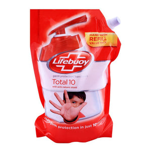 Lifebuoy Total 10 Hand Wash Pouch Refill, 1 LTr