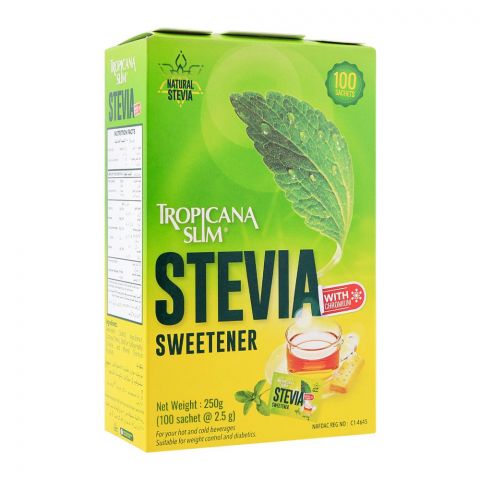 Tropicana Slim Stevia Sweetener Sachet, 100-Pack (4753283055701)
