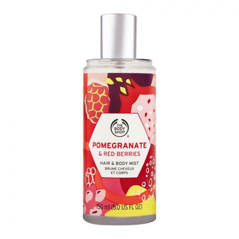 The Body Shop Pomegranate & Red Berries Hair & Body Mist 150ml (4774288621653)