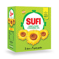 Sufi Sunflower Oil 1LTR X 5 (4736103415893)