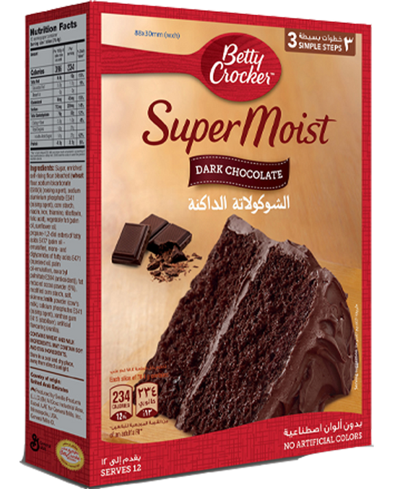 BETTY CROCKER SUPER MOIST (dark chocolate) 360GM (4837169692757)