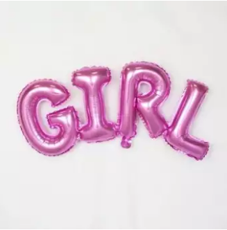 Girl Foil Balloons For New born Birthday Baby Shower Party Decor Room Large (4625675288661)
