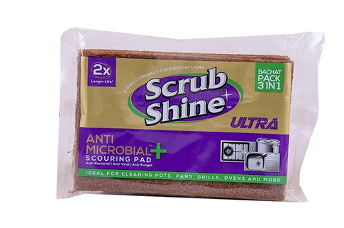 Scrub Shine Anti Microbial 3 In 1 Scouring Pad