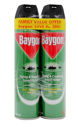 Baygon Flying & Crawling Insect Killer Spray Saver Pack, 2x600ml (4808605073493)