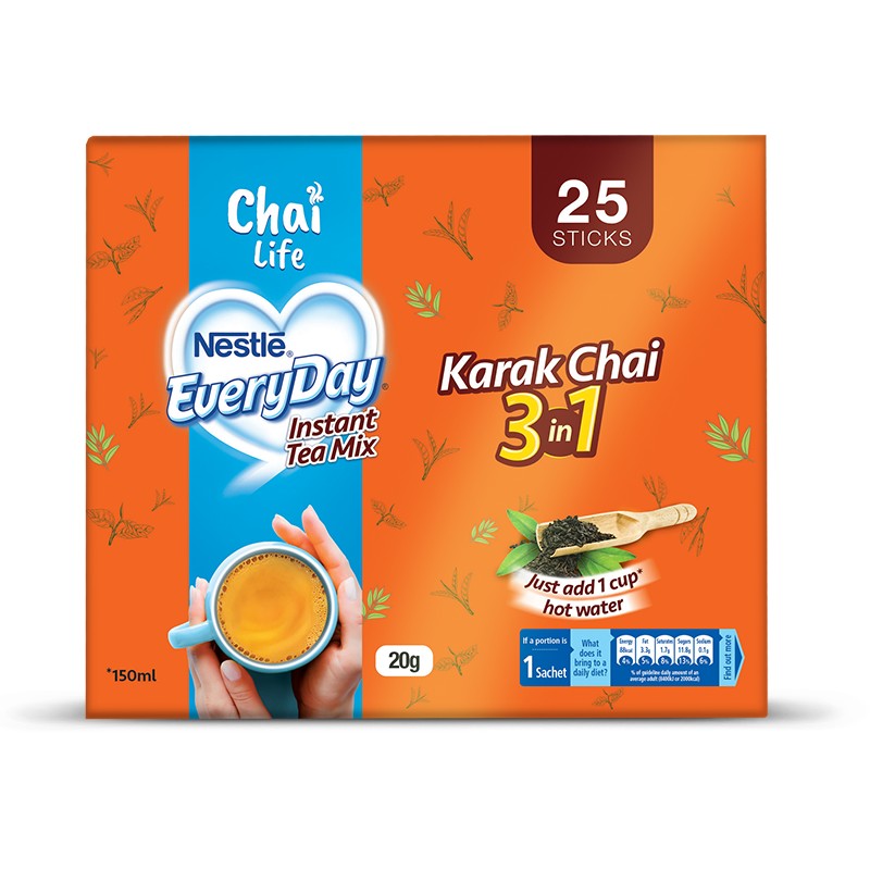 NESTLE EVERYDAY TEA 3 IN 1 SACHETS KARAK CHAI 25PCS