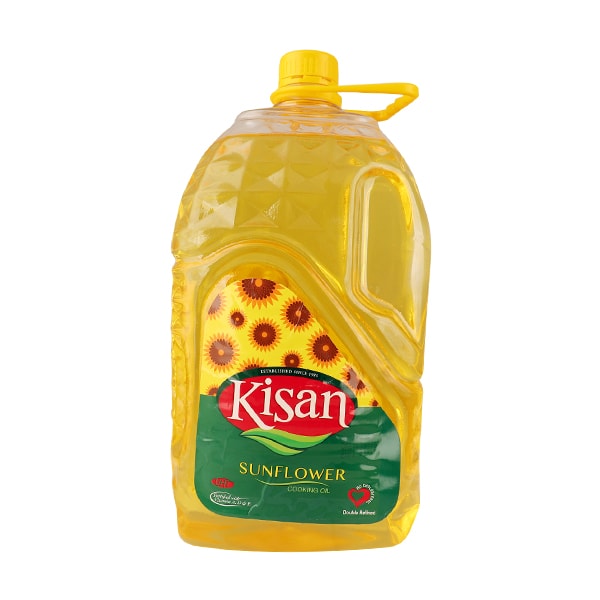 Kisan Sun Flower Cooking Oil Tail Bottle 5 Ltr