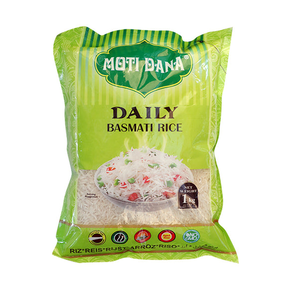Moti Dana Daily Basmati Rice Chawal 1kg (4631191355477)