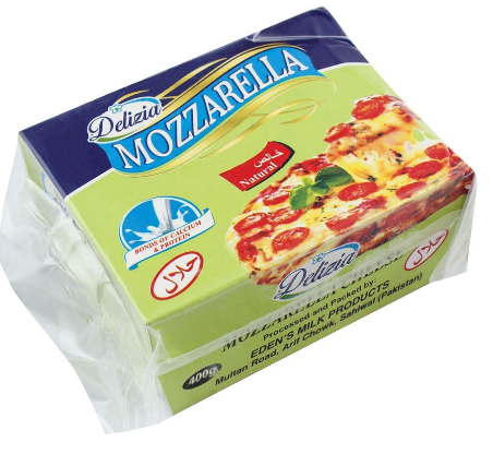 Delizia Mozzarella Cheese, Natural, 400g (4802455568469)