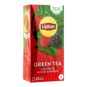 Lipton Green Tea Luscious Mixed Berries Tea Bag, 25-Pack