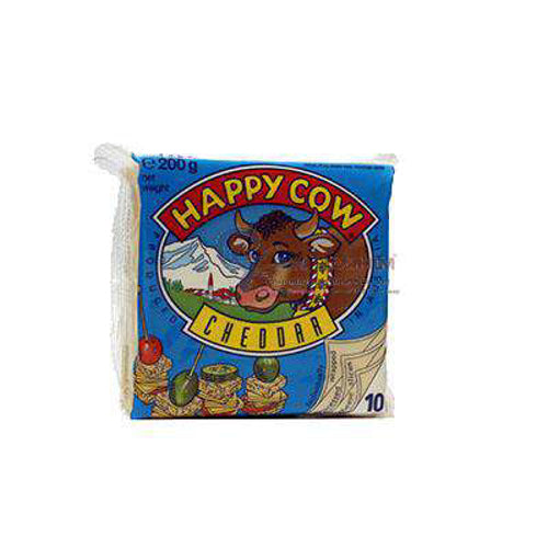 Happy Cow Slices Cheddar 200g (4734983405653)