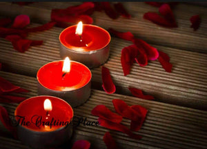 Red tealight candles- 10 small candles for bridal shower decor for birthday decor and anniversary decor Valentine (4839325630549)