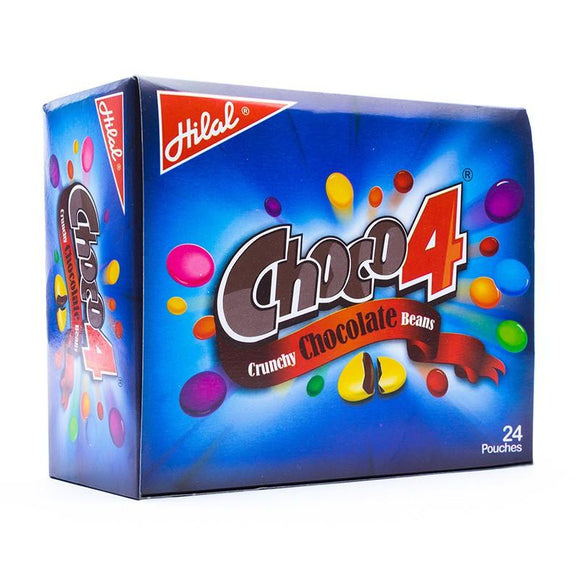 Pack of 24 Hilal Choco4 Crunchy Chocolate Beans (4611823796309)