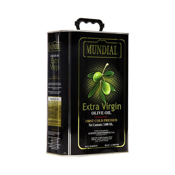 Mundial Extra Virgin Olive Oil Tin Zaitoon Ka Tail 3Ltr (4611871998037)
