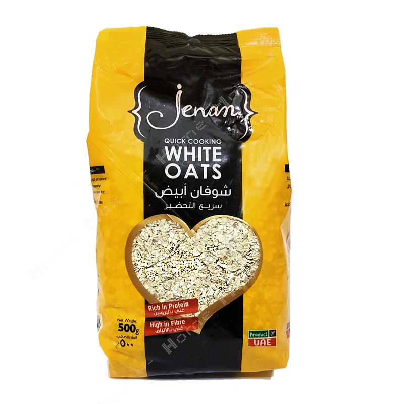 Jenan Quick Cooking White Oats, Pouch, 500g Imported