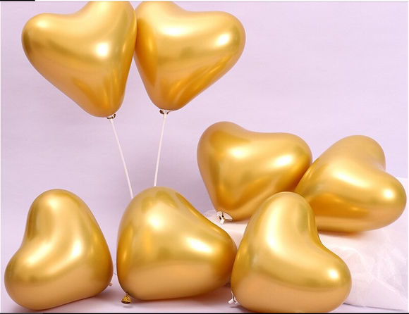 Pack of 30 Heart shape Latex Baloon for birthday/wedding/valentine decoration (4838282559573)