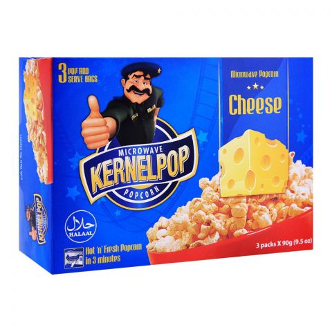 KernelPop Popcorn Cheese, 3 Packs X 90g (4751062728789)