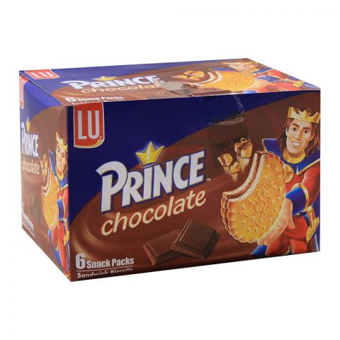 LU Prince Chocolate Sandwich Biscuits, 6 Snack Packs (4763935866965)