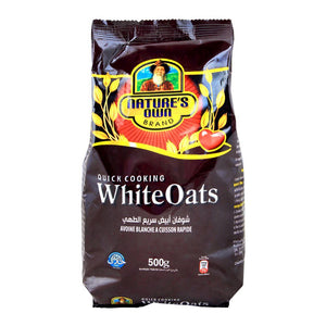 Nature's Own Brand White Oats, Quick Cooking, 500g, Pouch (4704671137877)