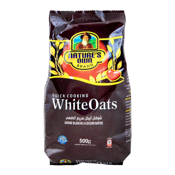 Nature's Own Brand White Oats, Quick Cooking, 500g, Pouch (4704671137877)
