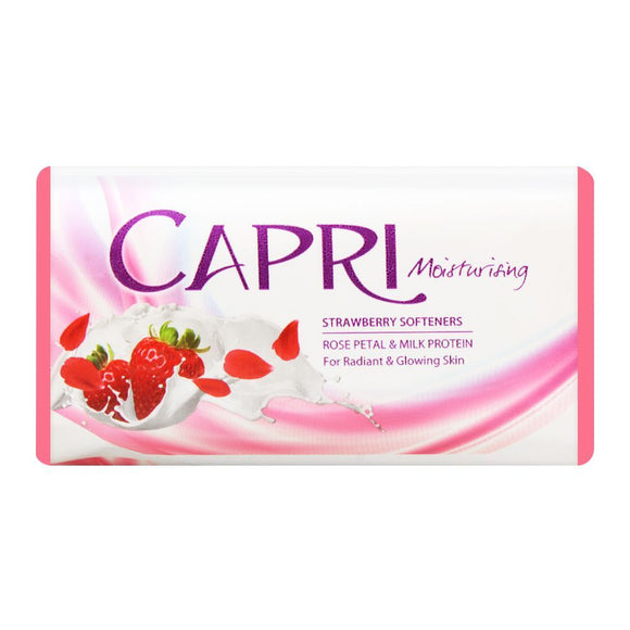 Capri Moisturising Strawberry Softeners Soap, 140g (4840138997845)