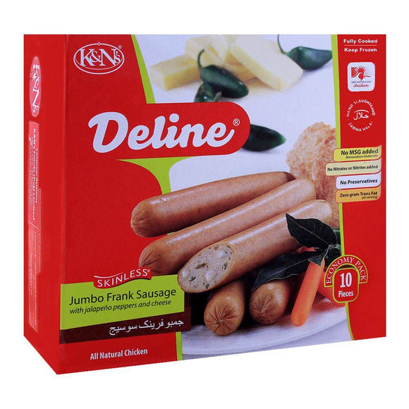 K&N's Deline Jumbo Frank Sausages Chicken 10-Pack 740g (4615925104725)