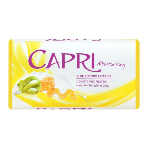 Capri Moisturising Aloe-Nurture Soap, White, 140g (4766426562645)