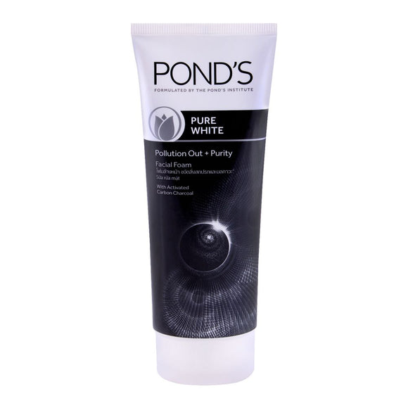 Pond's pure white pollution out + purity facial foam 100g (4616829534293)