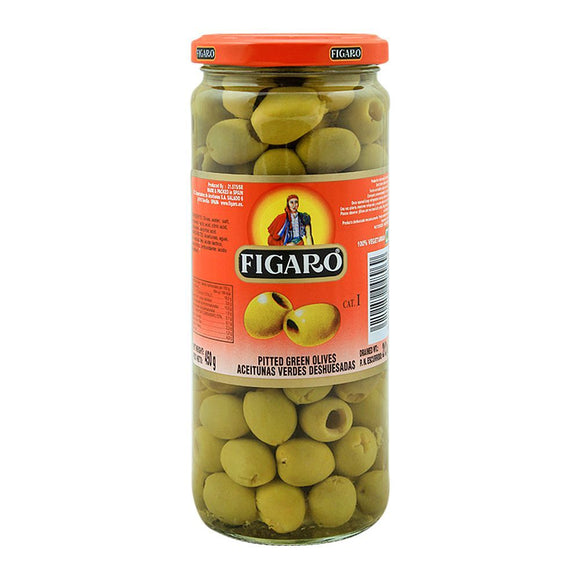 FIGARO OLIVES GREEN 450GM PITTED Tin