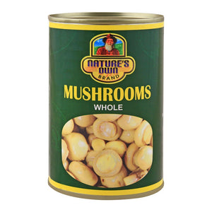 Nature's Own Brand Mushrooms Whole, Tin, 400g (4704441237589)