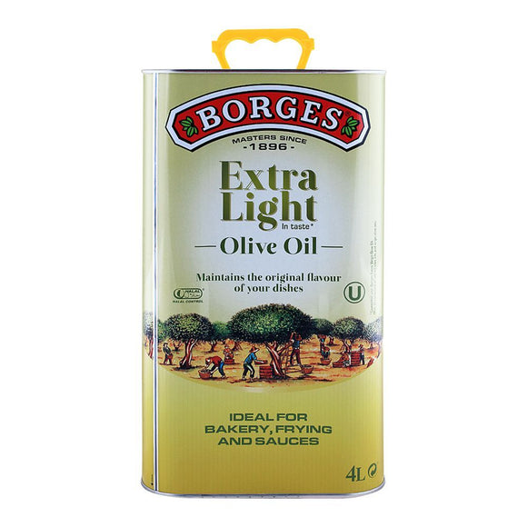 Borges Olive Oil Zaitoon Ka Tail Extra Light 4000ml Tin (4705838989397)