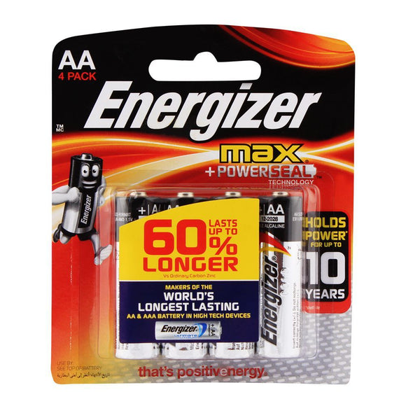 Energizer AA Max Batteries 4-Pack BP-4 (4703237275733)