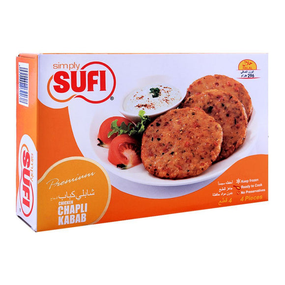 Sufi Chicken Chapli Kabab, 4 Pieces 296gm (4615969046613)