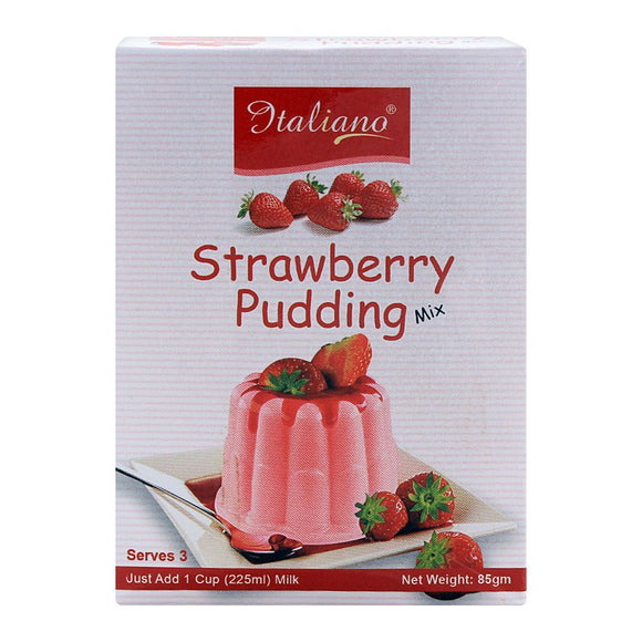 Italiano Strawberry Pudding Mix, 85g (4707156557909)