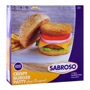 Sabroso Crispy Burger Patty, 12 Pieces, Chicken, 1000g (4750530576469)