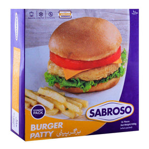 Sabroso Burger Patty, 16 Pieces, Chicken, 1000g (4750530183253)