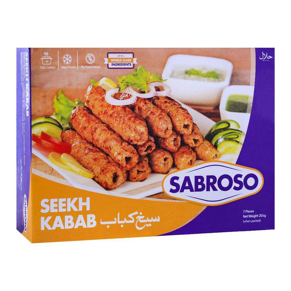 Sabroso Chicken Seekh Kabab, 7 Pieces, 205g (4750523465813)