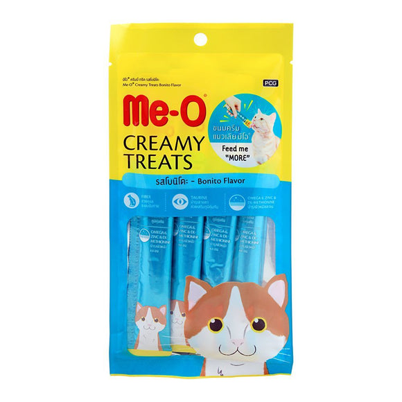 Me-O Creamy Treats, Bonito Flavor, Cat Food, 60g (4706043363413)