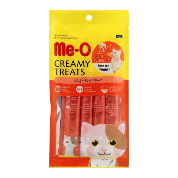 Me-O Creamy Treats, Crab Flavor, Cat Food, 60g (4706038317141)