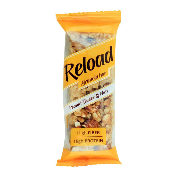 Reload Granola Bar, Peanut Butter & Nuts, High Fiber High Protein, 38g (4705885782101)