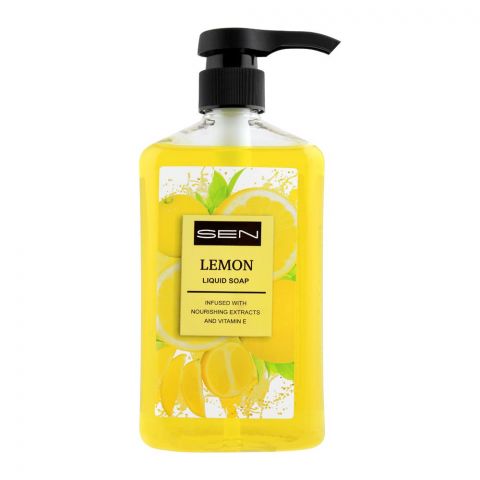 Sen Lemon Liquid Soap, With Vitamin E, 600ml (4761323765845)