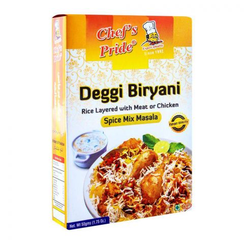 Chef's Pride Deggi Biryani Masala, Spice Mix, 50g (4752144040021)