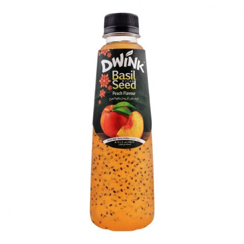 Dwink Basil Seed Drink Peach Flavor, 300ml (4751077933141)
