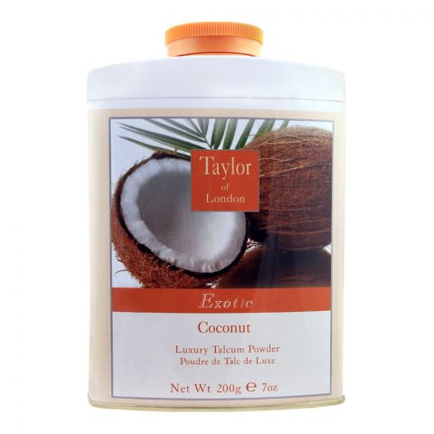 Taylor Of London Exotic Coconut Luxury Talcum Powder, 200g (4761292308565)