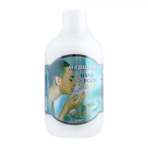 Medicam Pearl Protein & Vitamin E Hand & Body Soap 500ml (4753789222997)