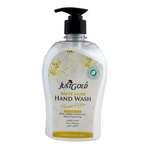 Just Gold White Lilies Anti-Bacterial Hand Wash, 500ml (4753788797013)