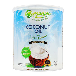 Organico Coconut Oil, Unflavoured, 680g, Tin (4813619986517)