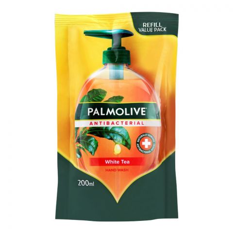 Palmolive Antibacterial White Tea Hand Wash, Refill, 200ml (4753787256917)