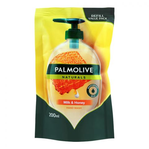 Palmolive Naturals Milk & Honey Hand Wash, Refill, 200ml (4753786765397)